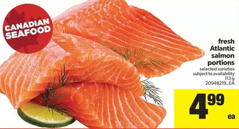 Real Canadian Superstore Fresh Atlantic Salmon Portions offer