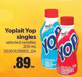 Real Canadian Superstore Yoplait Yop Singles offer