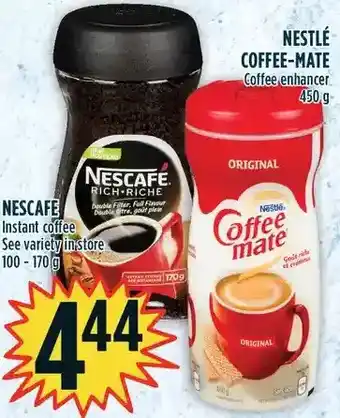 Marché Adonis Nescafé Instant Coffee | Nestlé Coffee-Mate Coffee Enhancer offer