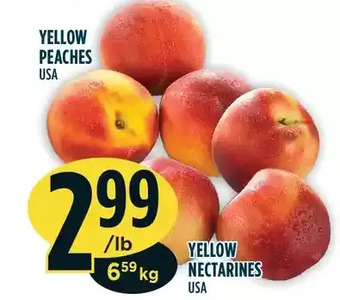 Marché Adonis Yellow Peaches | Yellow Nectarines offer