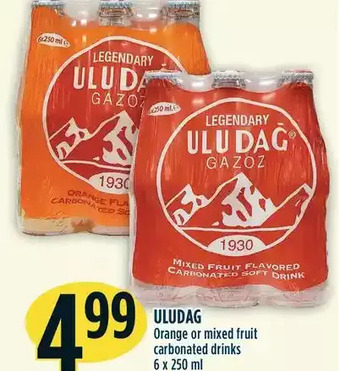 Marché Adonis Uludag Orange or Mixed Fruit Carbonated Drinks offer