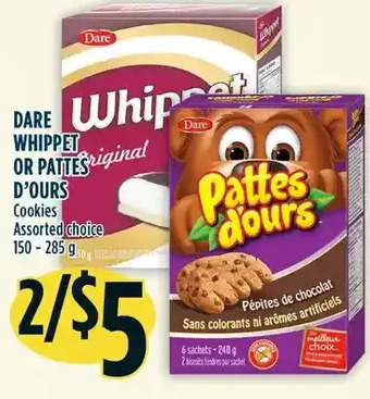 Marché Adonis Dare Whippet or Pattes D'ours Cookies offer