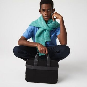 Unisex soft matte matte full-grain leather computer bag