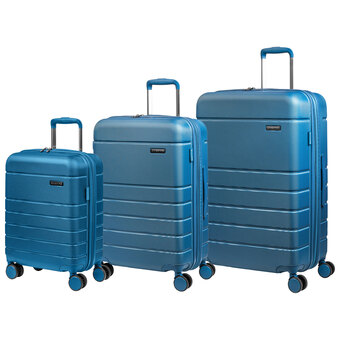 Best Buy Champs Journey 3-Piece Hard Side Expandable Luggage Set - Blue offer