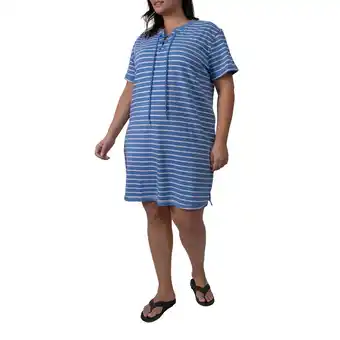 Giant Tiger mySTYLE Women's Plus Seaside French Terry T-Shirt Dress with Lace-Up Detail offer