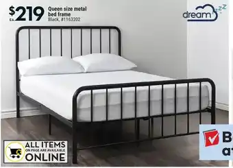 Giant Tiger Queen Size Metal Bed Frame offer