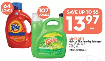 Giant Tiger Gain Laundry Detergent offer