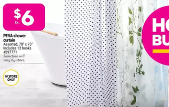 Giant Tiger PEVA Shower Curtain offer