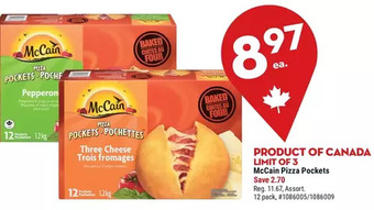 Giant Tiger McCain Pizza Pockets offer