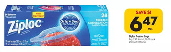 Giant Tiger Ziploc Freezer Bags offer
