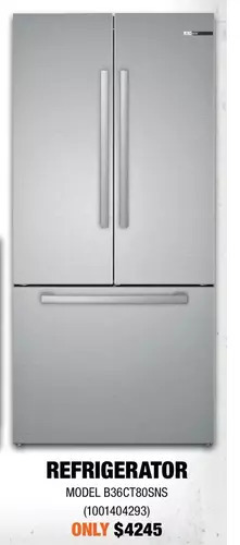 Home Depot Bosch Refrigerator offer