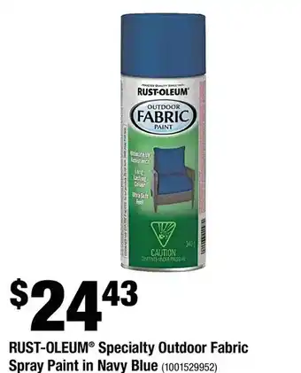 Home Depot Rust-Oleum Specialty Outdoor Fabric Spray Paint in Navy Blue offer
