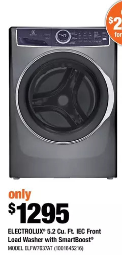 Home Depot Electrolux 5.2 Cu. Ft. IEC Front Load Washer with Smartboost offer