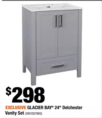 Home Depot Glacier Bay 24" Delchester Vanity Set offer