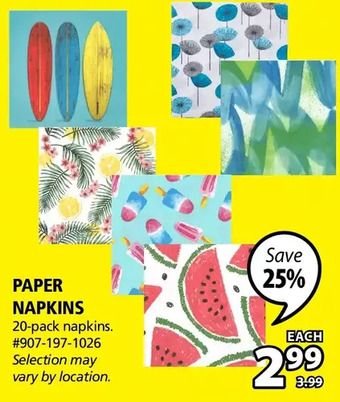 JYSK PAPER NAPKINS offer