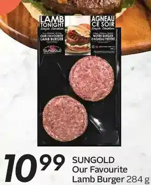 Sobeys Sungold Our Favourite Lamb Burger offer
