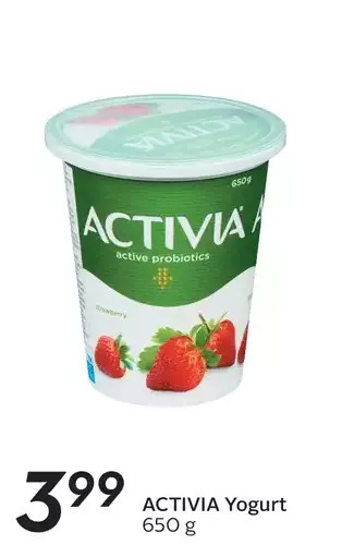 Sobeys Activia Yogurt offer
