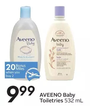 Sobeys Aveeno Baby Toiletries offer