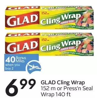 Sobeys Glad Cling Wrap or Press'n Seal Wrap offer