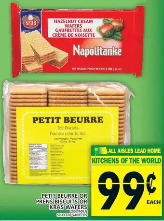 Food Basics Petit Beurre or Prens Biscuits or Kras Wafers offer