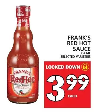 Food Basics Frank's Red Hot Sauce offer