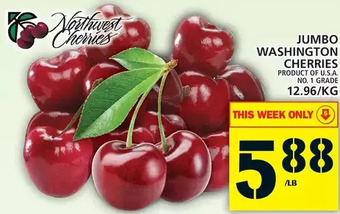 Food Basics Jumbo Washington Cherries offer