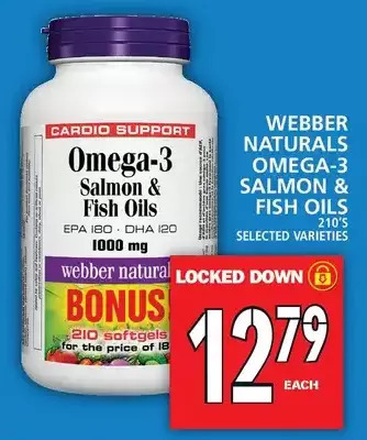 Food Basics Webber Naturals Omega-3 Salmon & Fish Oils offer