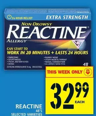 Food Basics Reactine offer