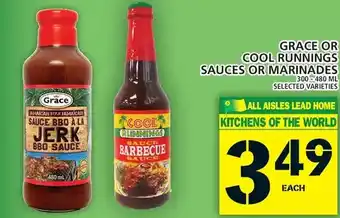 Food Basics Grace or Cool Runnings Sauces or Marinades offer