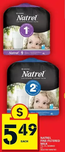 Food Basics Natrel Fine-Filtered Milk offer