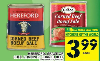 Food Basics Hereford, Grace or Cool Runnings Corned Beef offer