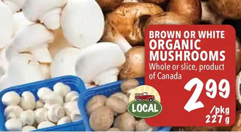 Farm Boy Brown or White Organic Mushrooms offer