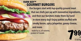 Farm Boy Farm Boy Gourmet Burgers offer