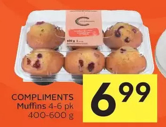 Foodland Compliments Muffins offer