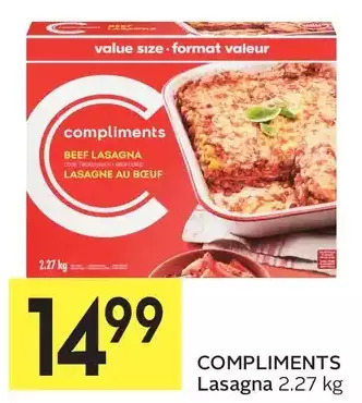 Foodland Compliments Lasagna offer