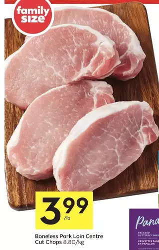 Foodland Boneless Pork Loin Centre Cut Chops offer