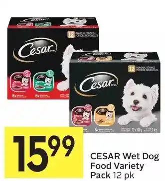 Foodland Cesar Wet Dog Food Variety Pack offer