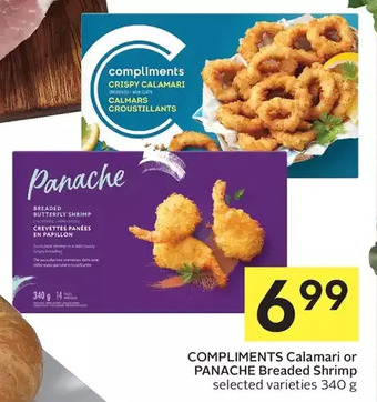 Foodland Compliments Calamari or Panache Breaded Shrimp offer