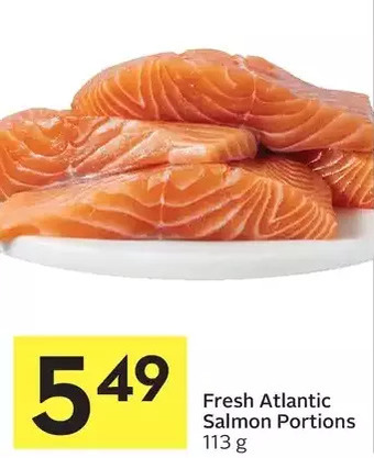 Foodland Fresh Atlantic Salmon Portions offer