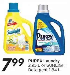 Sobeys Urban Fresh Purex Laundry or Sunlight Detergent offer