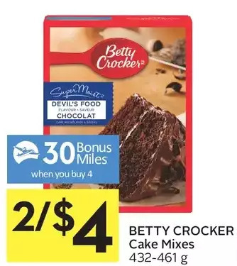Foodland Betty Crocker Cake Mixes offer