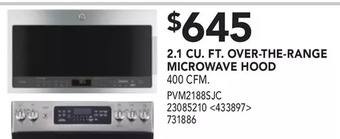 Lowe's GE 2.1 Cu. Ft. over-the-Range Microwave Hood offer