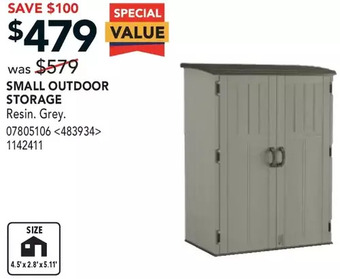 Lowe's Small Outdoor Storage offer