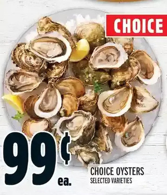 Metro Choice Oysters offer