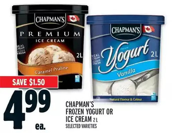 Metro Chapman's Frozen Yogurt or Ice Cream offer
