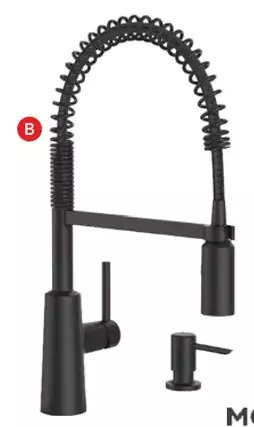 RONA Moen "Nori" Pull-Down Kitchen Faucets. Matte Black Finish offer