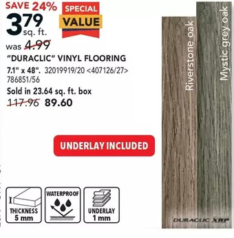 RONA ''Duraclic'' Vinyl Flooring offer