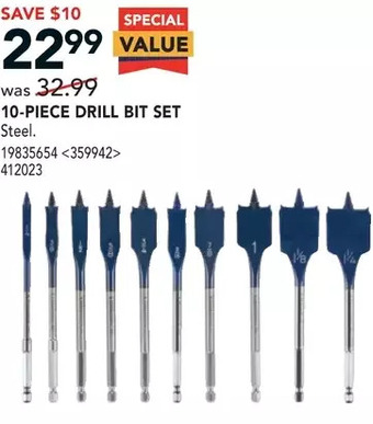 RONA 10-Piece Drill Bit Set offer