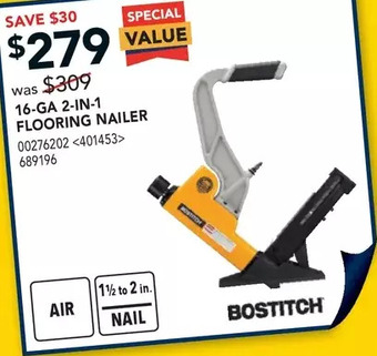 RONA Bostitch 16-Ga 2-in-1 Flooring Nailer offer