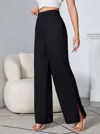 SheIn Shein high waist split hem wide leg pants offer